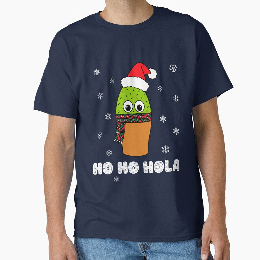Ho Ho Hola - Cute Cactus With Christmas Scarf by DreamCactus