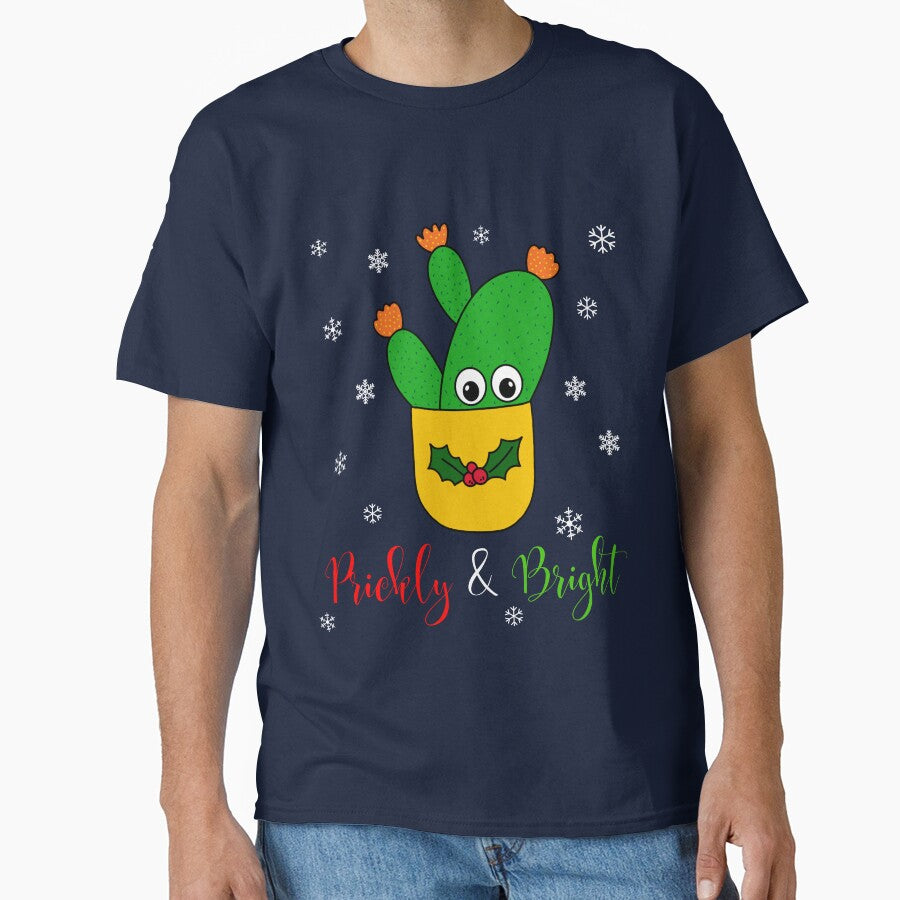 Prickly And Bright - Opuntia Microdasys Cactus In Christmas Holly Pot by DreamCactus