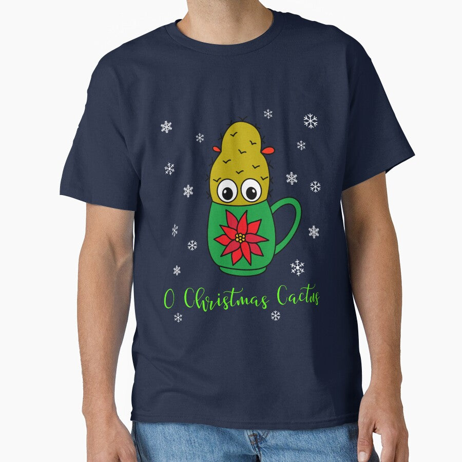 O Christmas Cactus - Small Christmas Cactus In Poinsettia Mug by DreamCactus