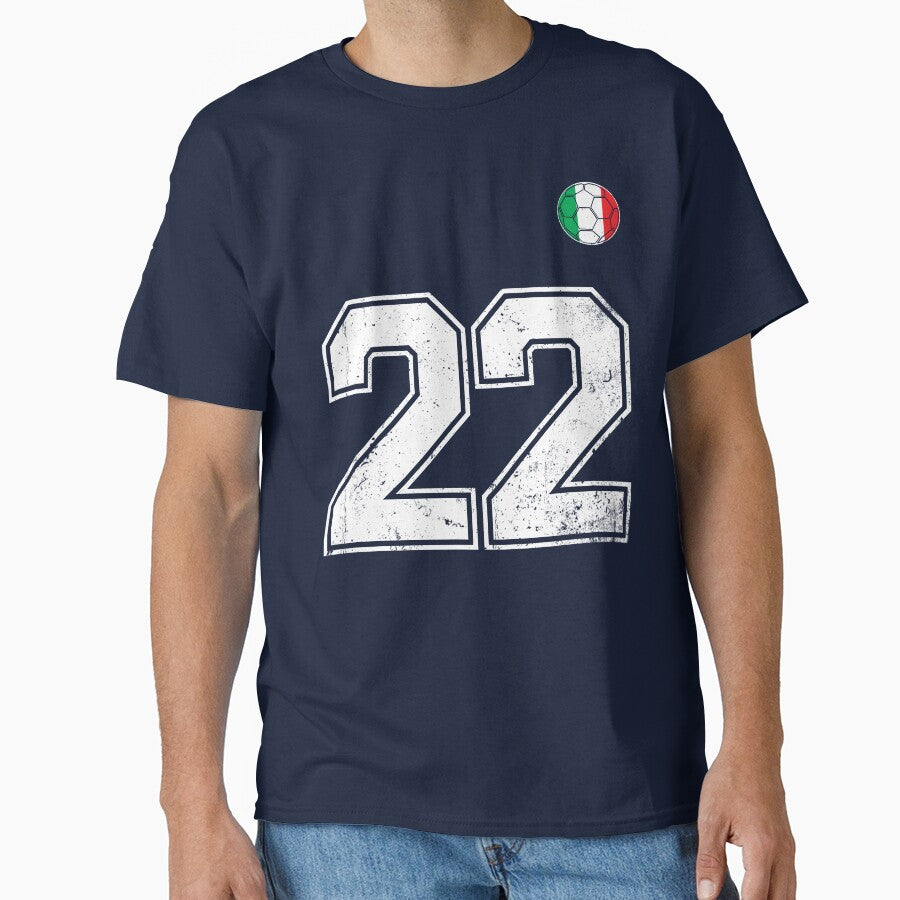 Italy Soccer Number 22 Vintage Sports Fan by RoyesButler