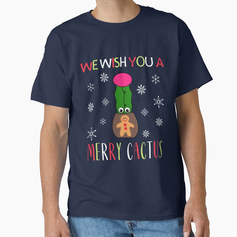 We Wish You A Merry Cactus - Hybrid Cactus In Gingerbread Man Pot by DreamCactus