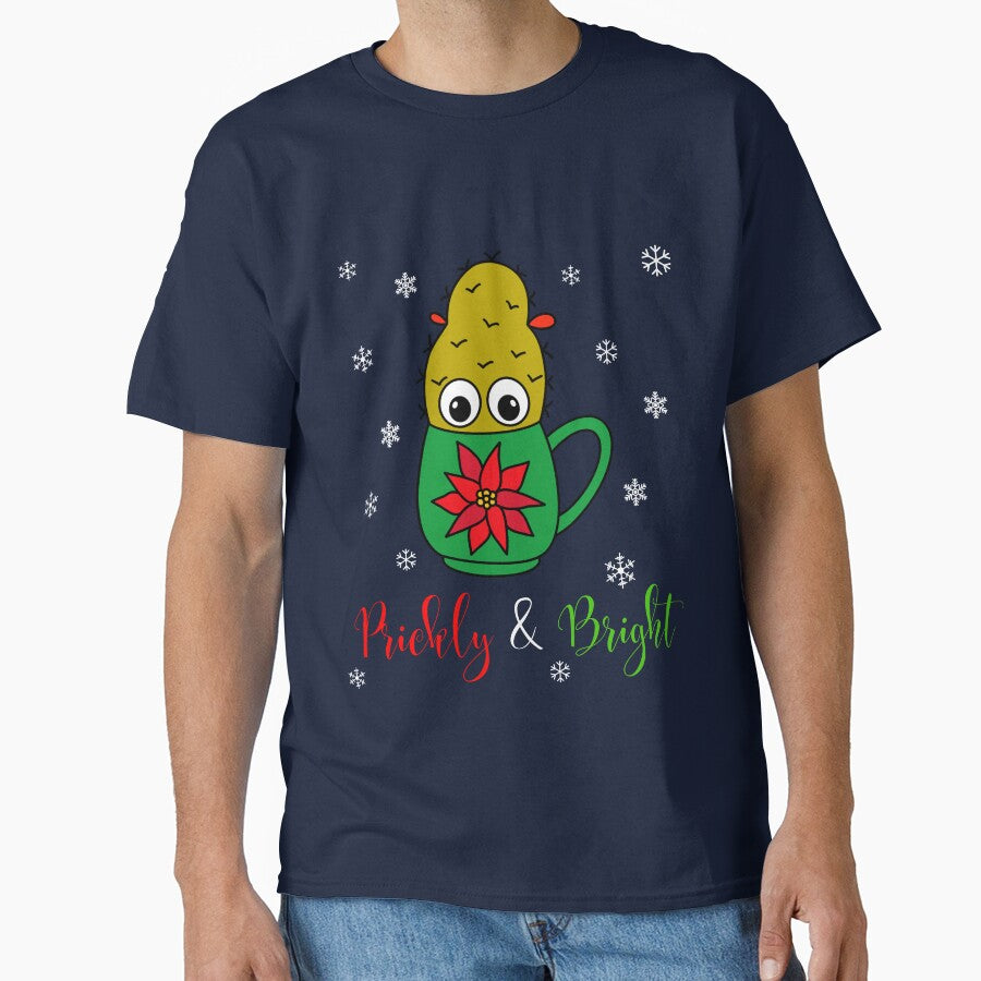 Prickly And Bright - Small Christmas Cactus In Poinsettia Mug by DreamCactus
