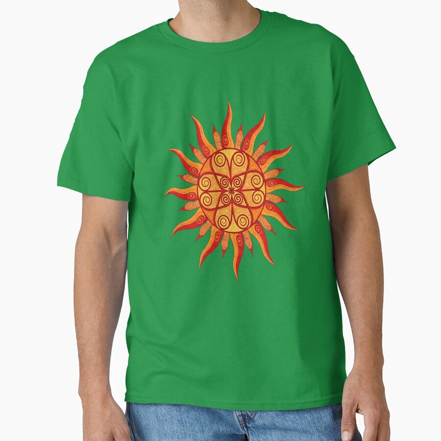 Ornamental Boho Sun  – Vibrant Botanical Tattoo Art by  Ojo de Lilith
