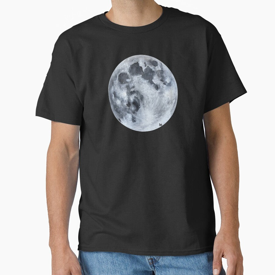 Hand Painted Moon by Pixel and Paintbrush
