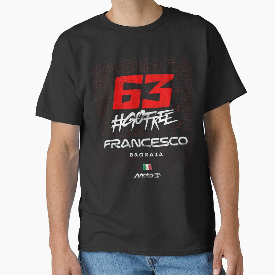 Francesco Bagnaia Number 63 Italy MotoGP Ducati Lenovo Team GOFREE by Stotee