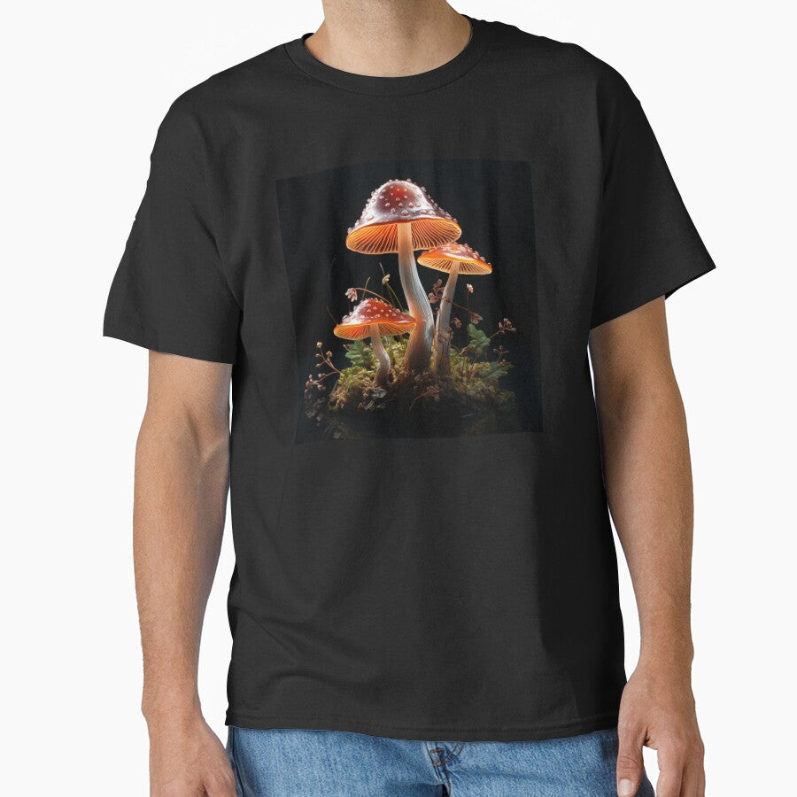 Psychedelic whimsical magic red mushroom by OliveAndSnow