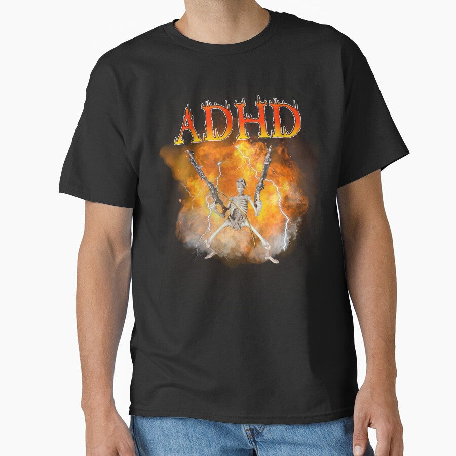 ADHD Skeleton with Machine Gun Meme by shoyy