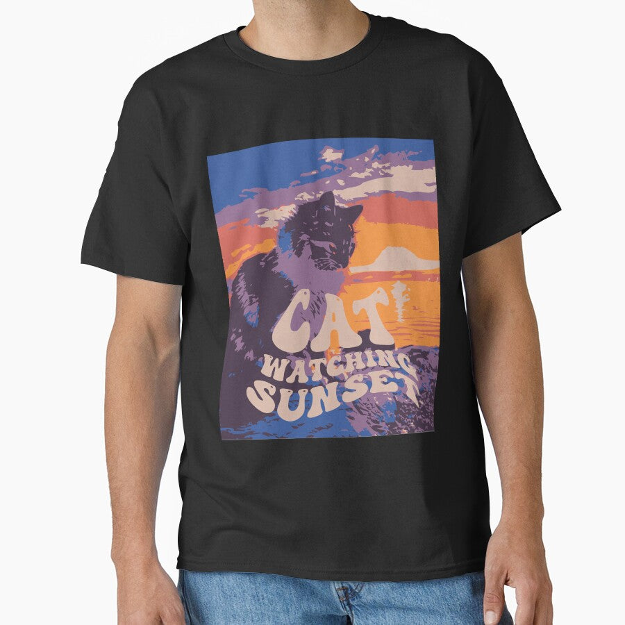 Cat Watching Sunset:- Cat Looking at Sunset by typoinspired