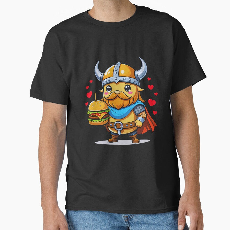 Viking Burger Lover, Kawaii Burger by saloui