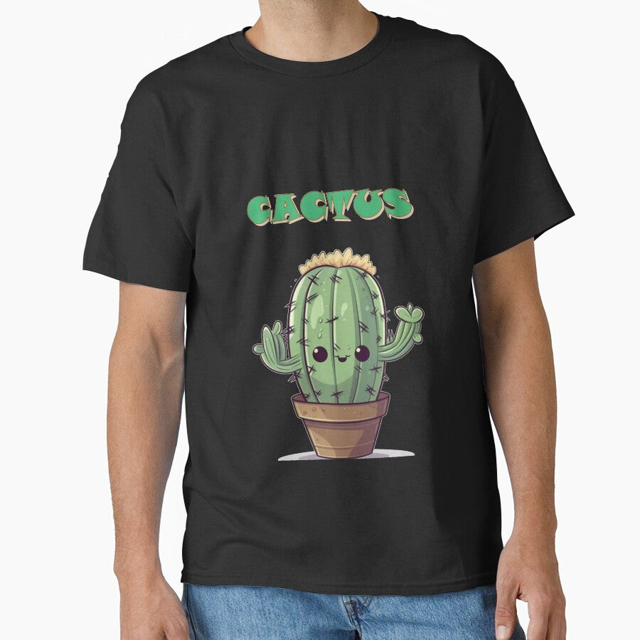 Happy Kawaii Cactus with Text "Cactus" by KawaiiArtStyle