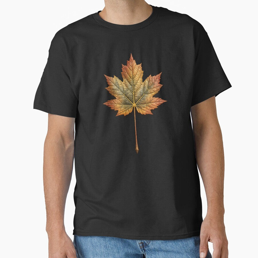 Golden Autumn Maple Leaf Emblem by decasavalviki