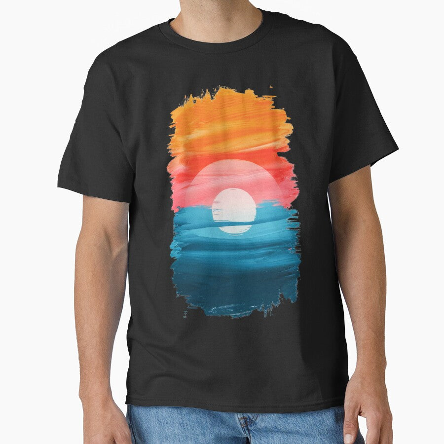 A captivating abstract art piece , showcasing the ephemeral beauty of a sunset. by aipaint