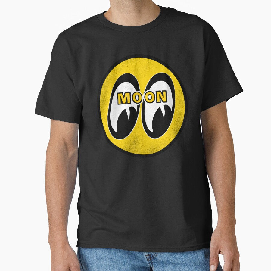 Moon Eyes, Face Moon Logo by stickersRoom