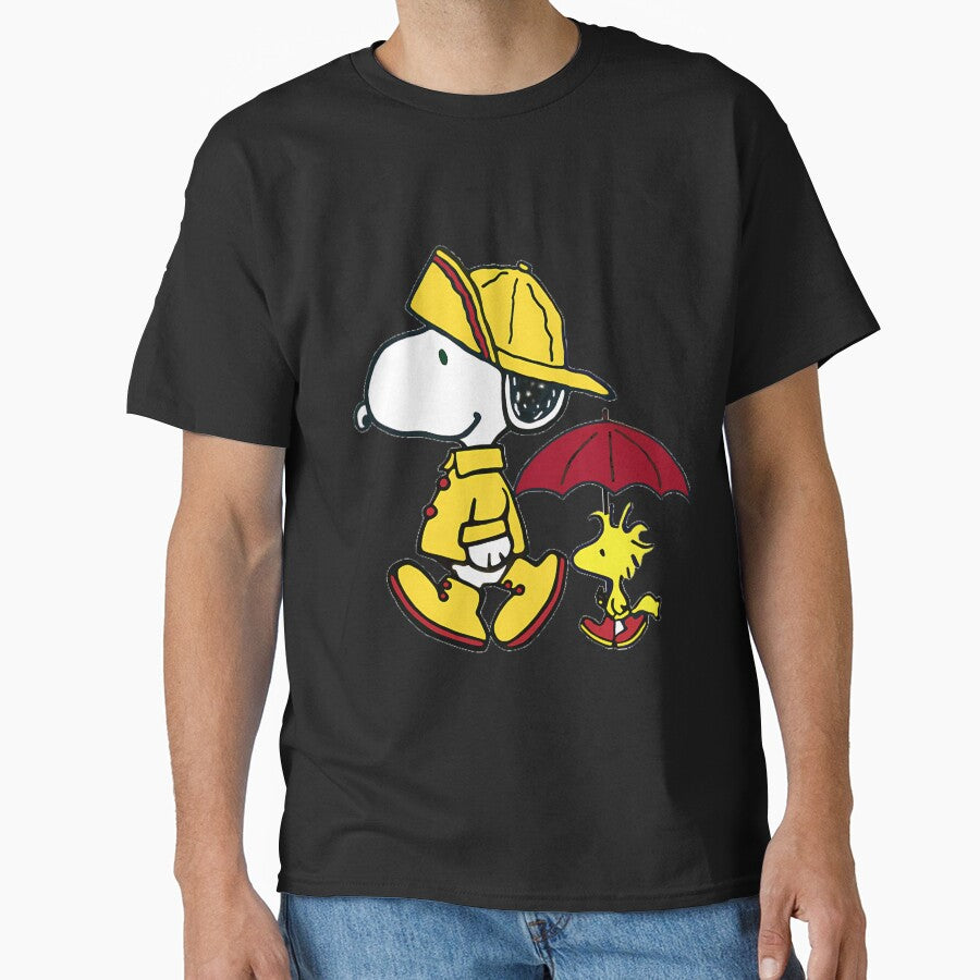 Yellow Raincoat And The Woods Peanuts by MerchQueDesigns