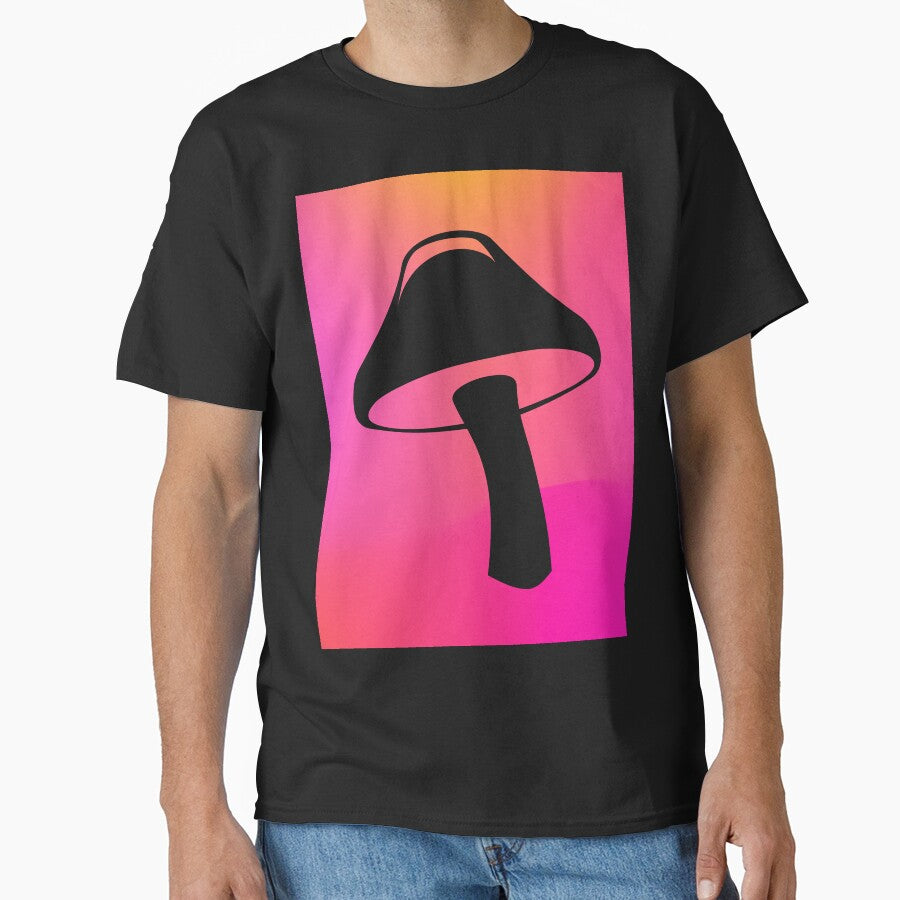 Colored Mushroom with Pink Background by Risa-C