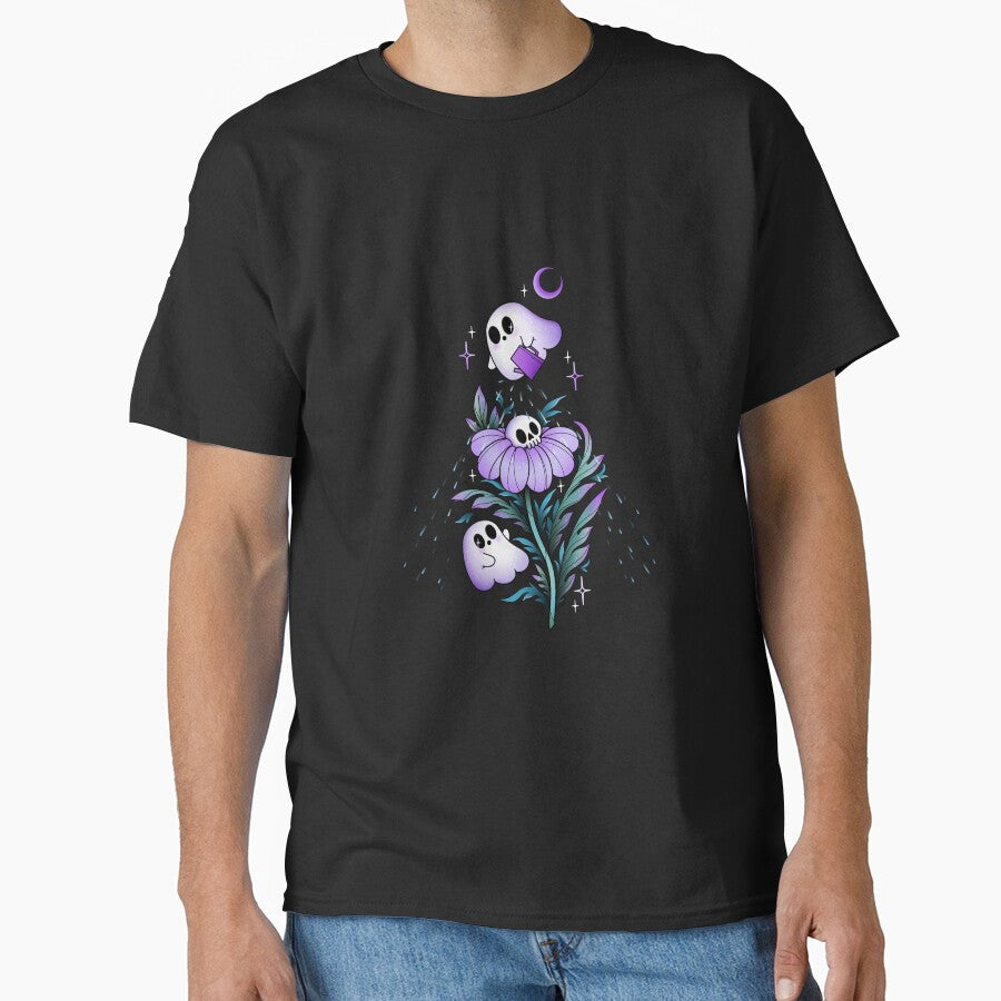 Haunted garden, ghost friends gardening by Texdoodles