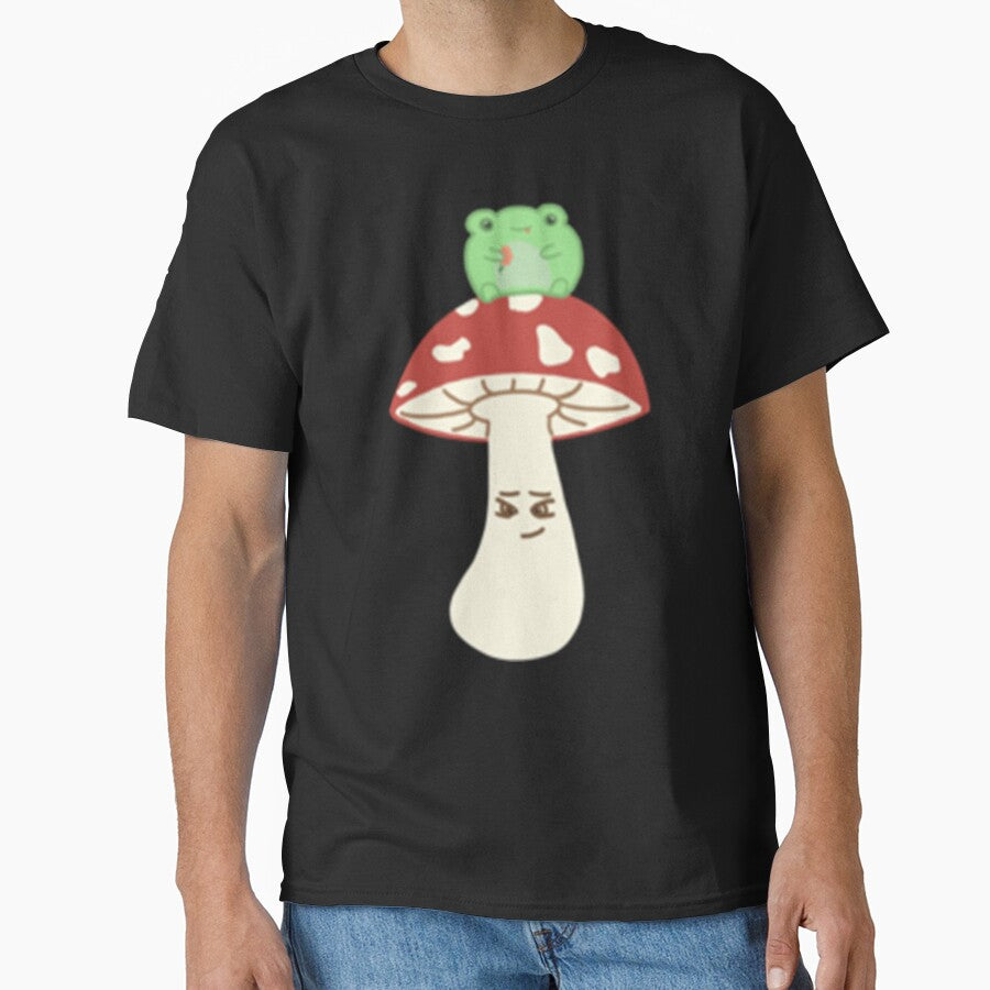 cute frog on mushroom by GatheringPlace