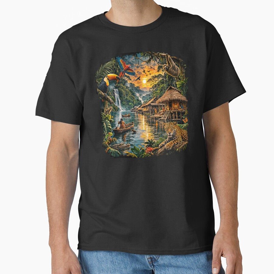 Amazon Rainforest Wildlife Sunset by hiperdinotees