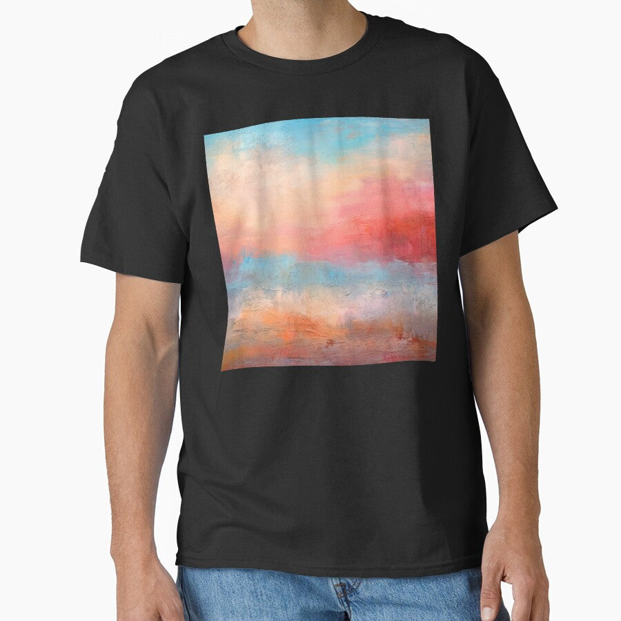 Red Sunset In Blue Sky Illuminating Ocean Abstract by DEC02