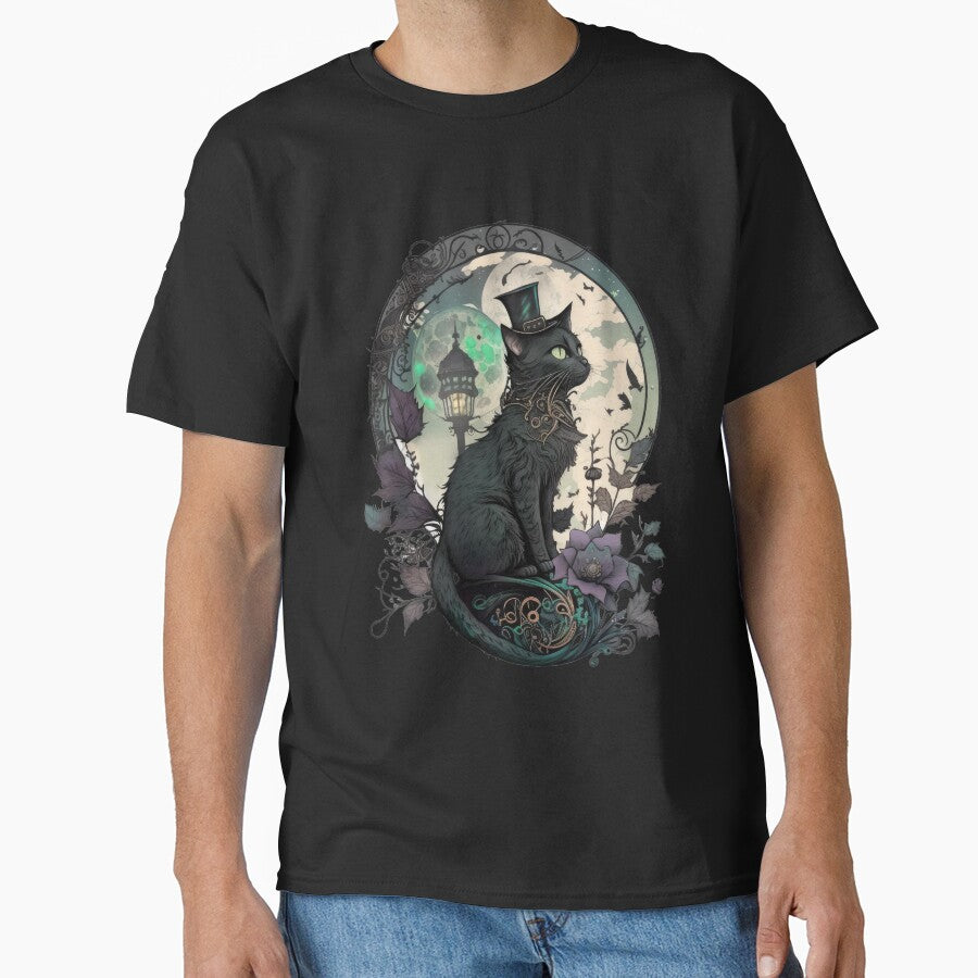 Steampunk Black Cat Wearing a Top Hat by LoopyGalaxy