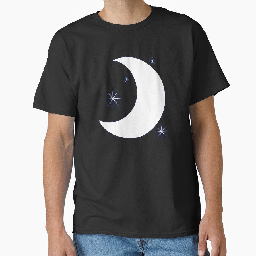 Crescent Moon with Stars by Julie Erin Designs