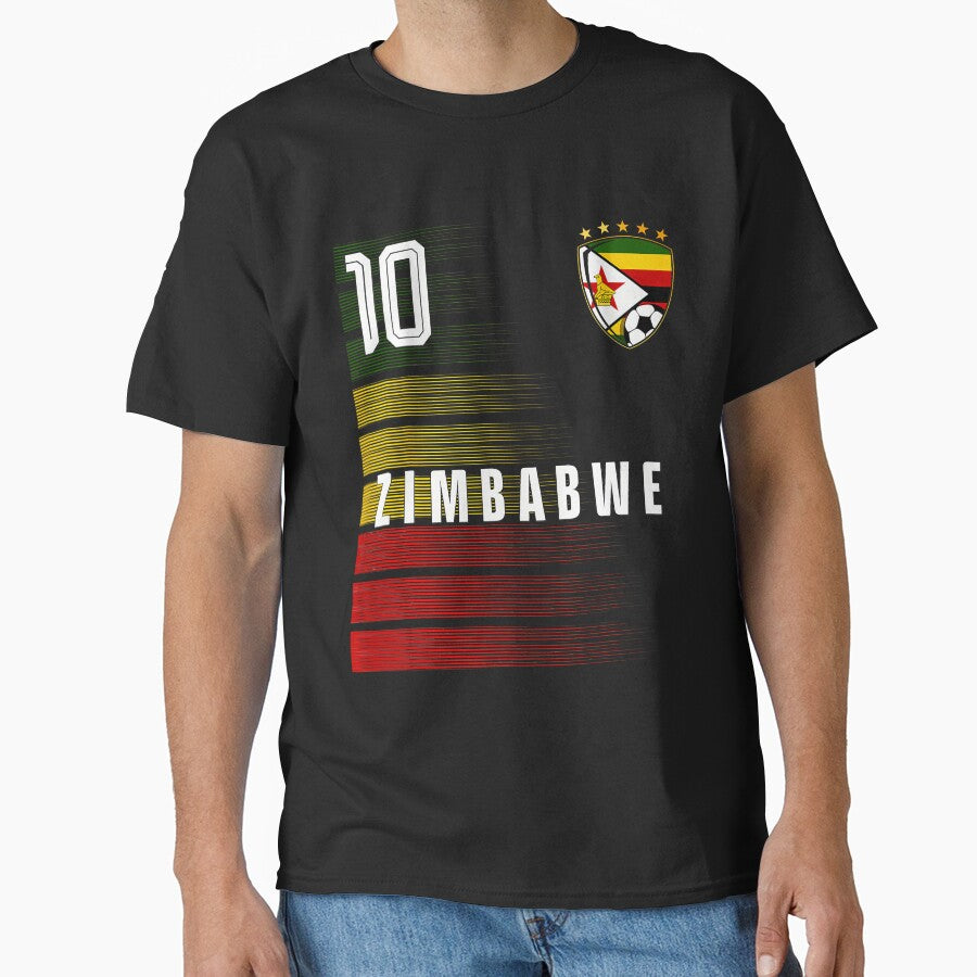 Football Soccer Zimbabwe Flag Zimbabwean Pride Lovers Retro by Mdcazeem