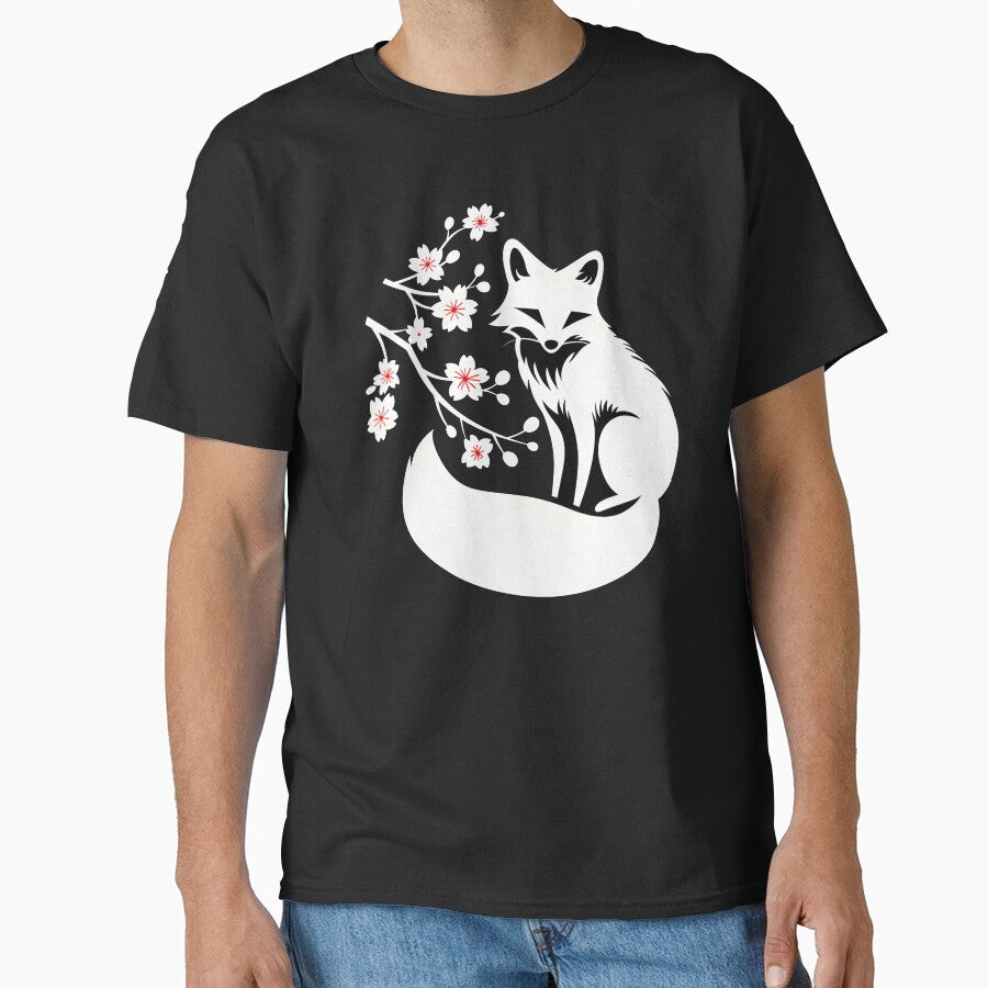 Fox With Cherry Blossom by xiao xuans