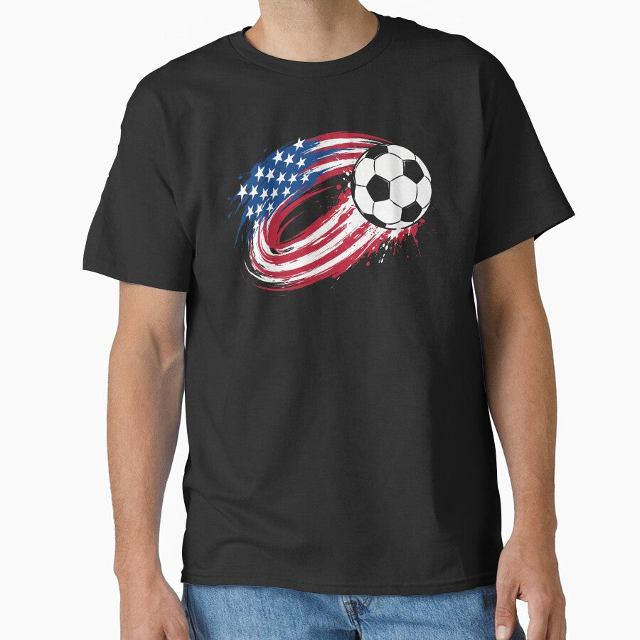USA Soccer Ball Splatter American Flag Graphic by TeNovaStudio