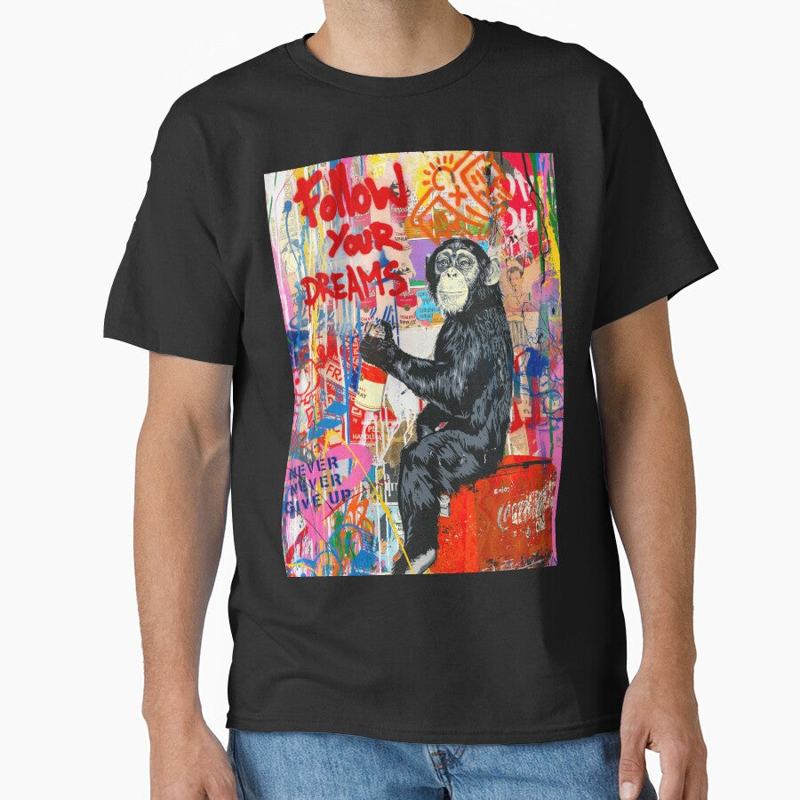 Banksy Monkey Follow Your Dreams by SharpWallArts
