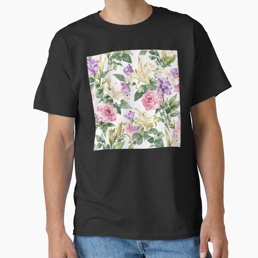 Vintage Watercolor Botanical Floral Pattern by SeamPix