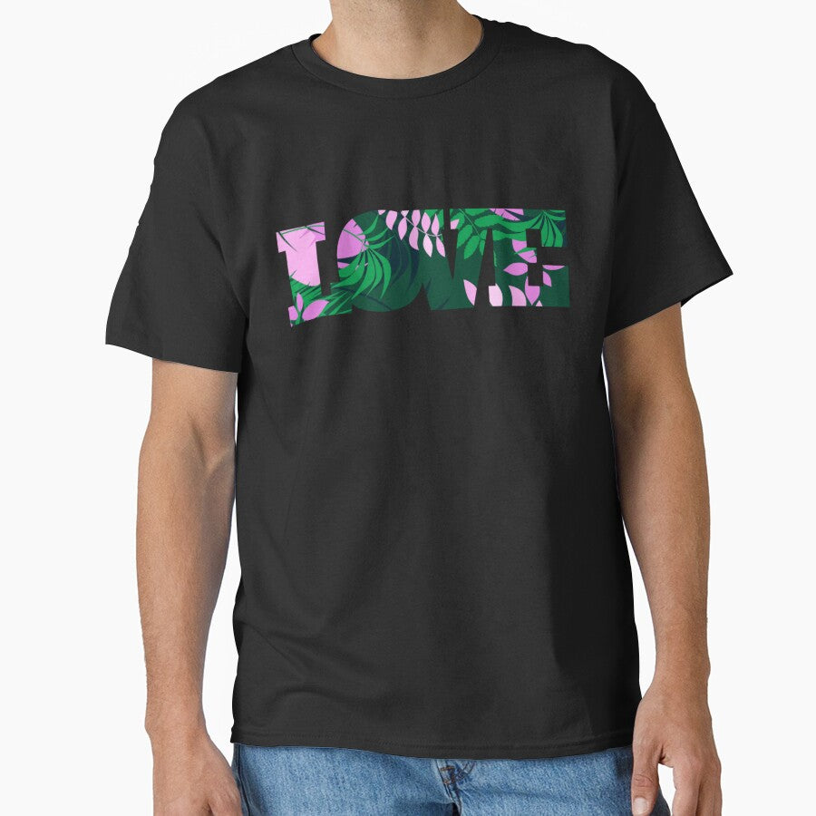 Wild Colorful Tropical pink Leaves Pattern on Green by GraphicsClub
