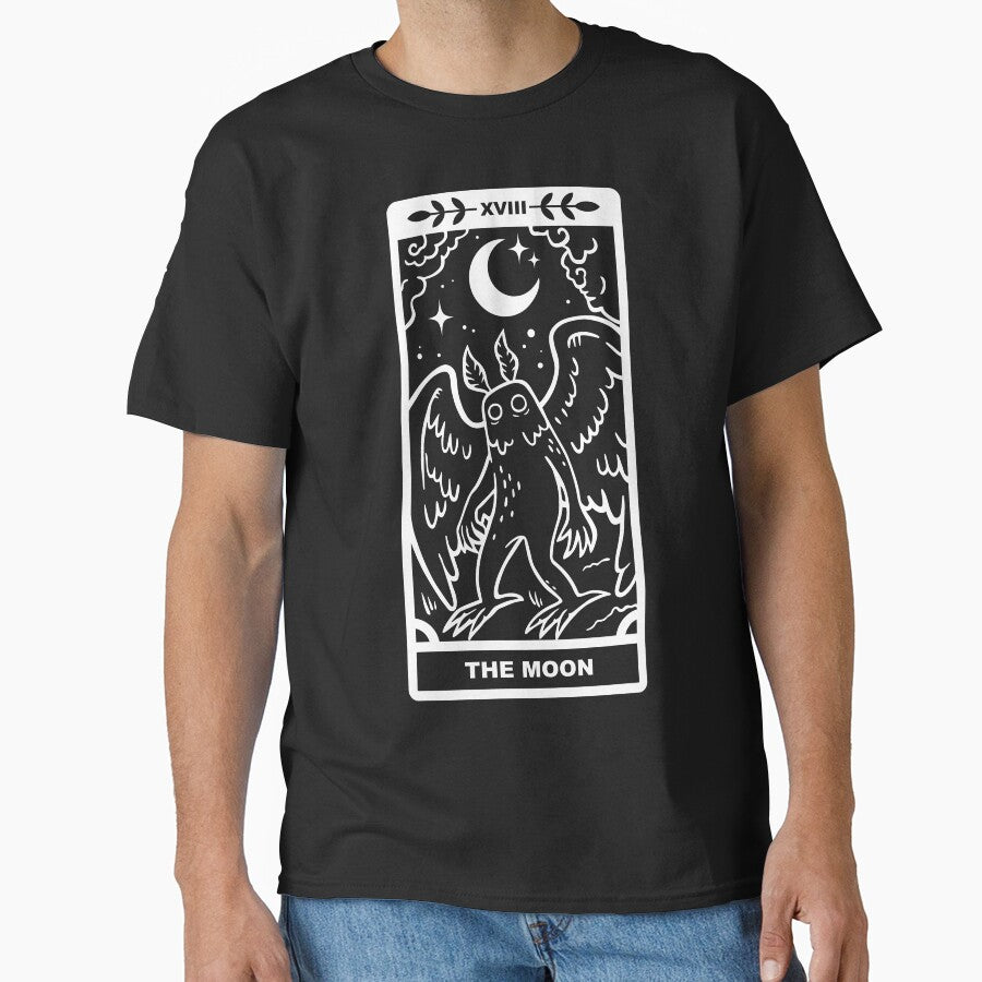 Mothman x Moon - White Lines by CryptidCoven