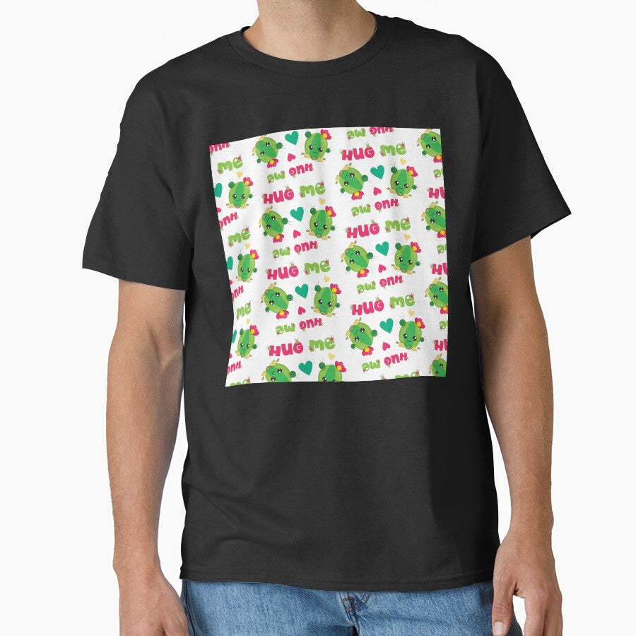 Cute Cactus Hug Me Seamless Pattern iPhone Case by FestivityFinds