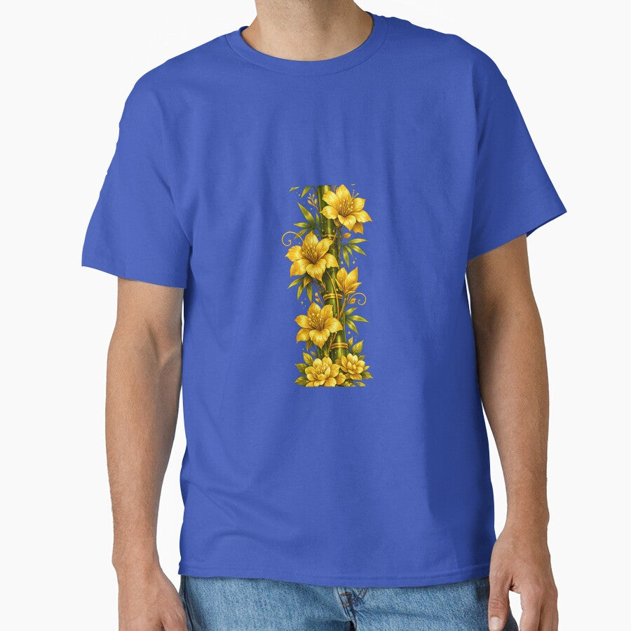 Golden Floral Bamboo Elegance by WearCS Prints