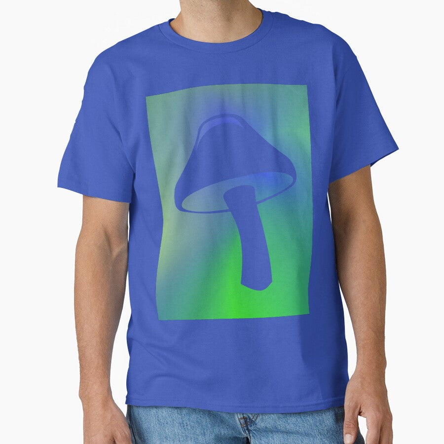Colored Mushroom with Blue Background by Risa-C