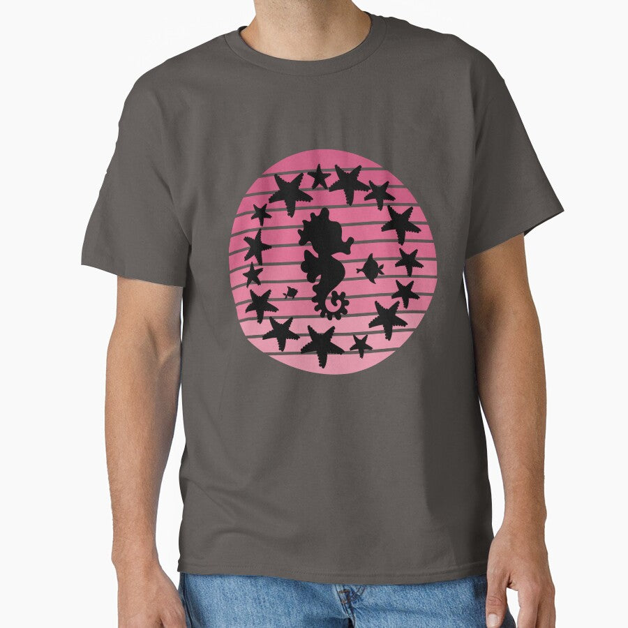 Pink Sunset Seahorse by Meaningfully