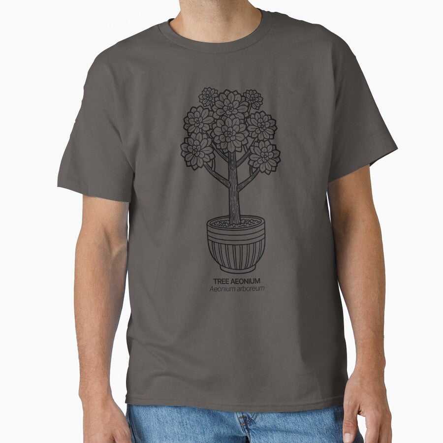 Form and Line – Aeonium arboreum (Tree Aeonium) in Black by BTNYBayCo