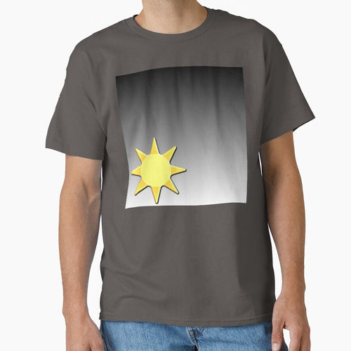 **"Vibrant Yellow Sun Icon - Minimalist Sunny Day Sticker & T-Shirt Design"** by Faali950