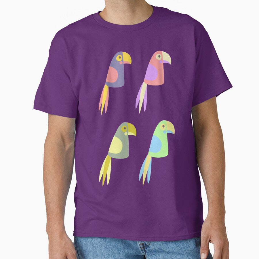 Colorful tropical parrot pattern by TheWaterBirds