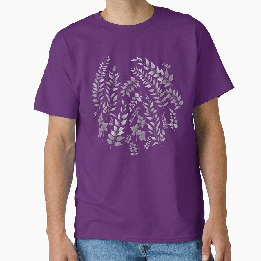 Greenery Botanical Print Lavender Purple by SilverPegasus