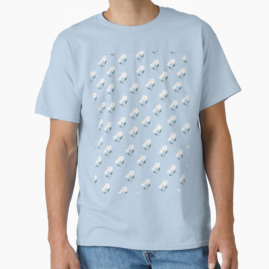 White Daisy Flowers Illustration Pattern. by PlantKind
