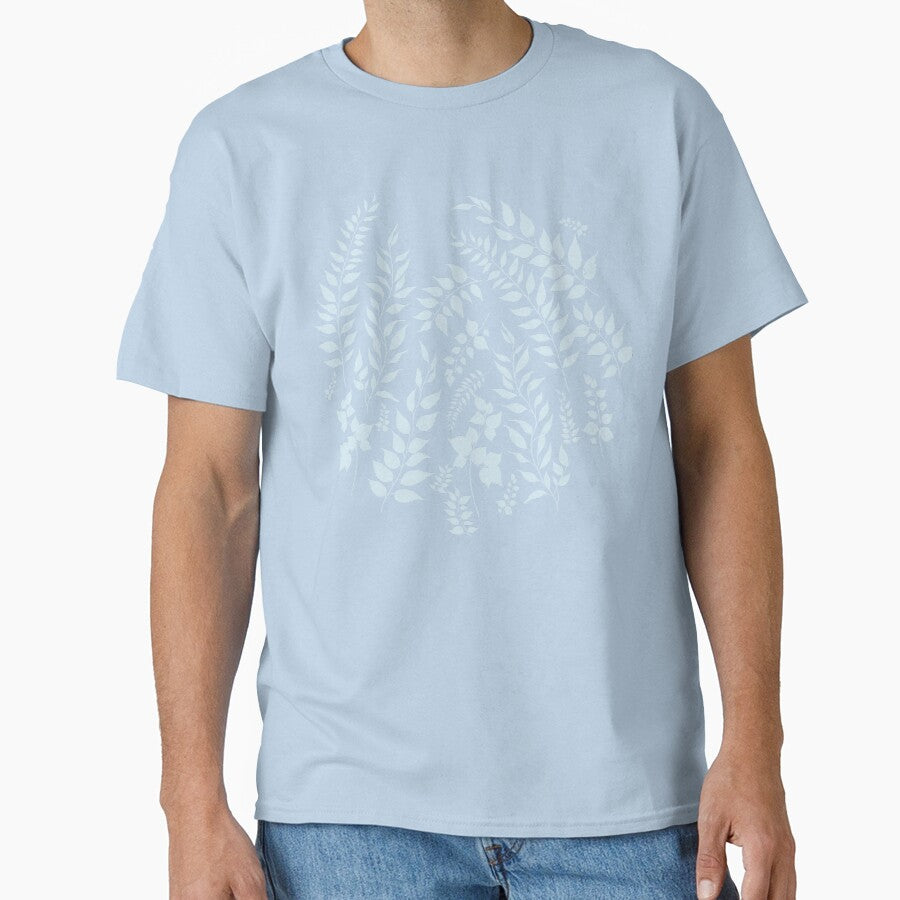 Greenery Botanical Print Light Blue by SilverPegasus