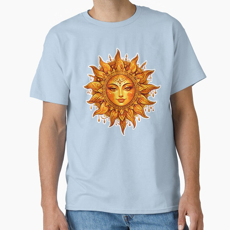 Intricate Stylized Sun Celestial Art by Orca Chuckle Studios
