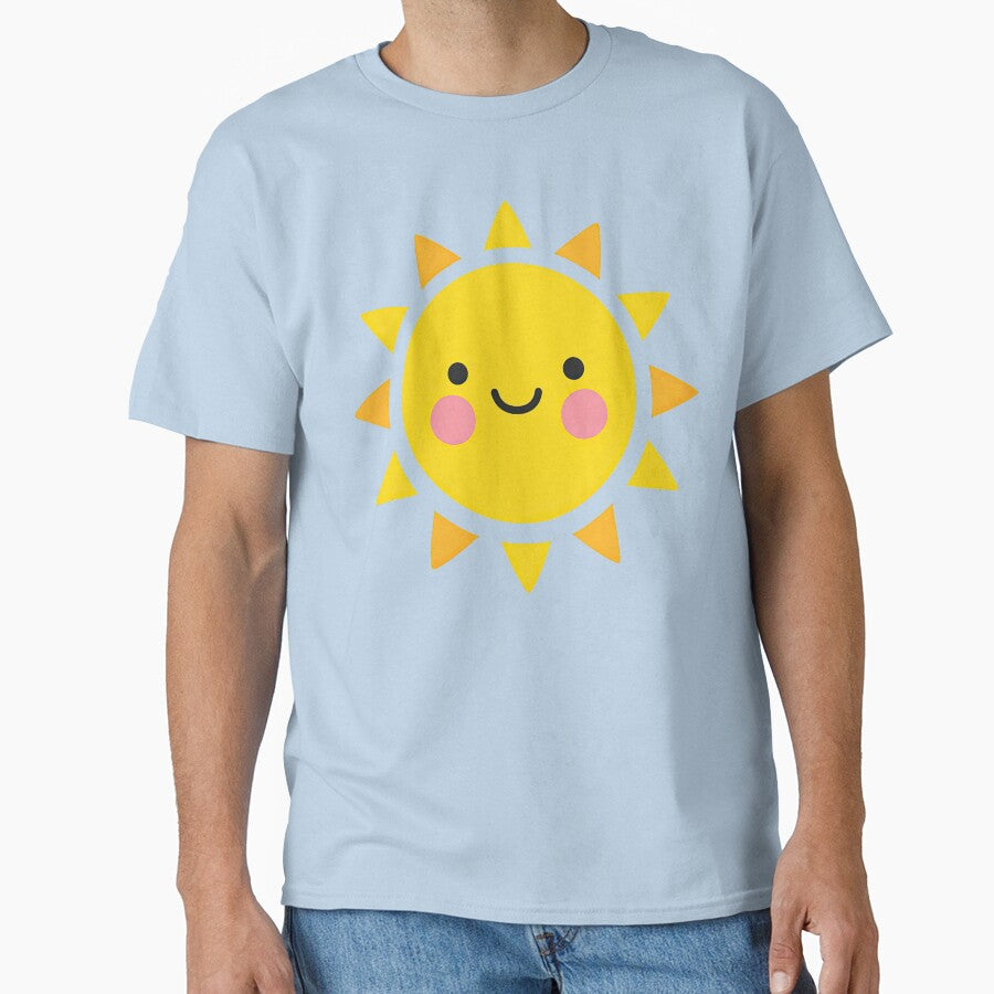 Cute Happy Sun Character With Pink Cheeks by ArtfulWeave
