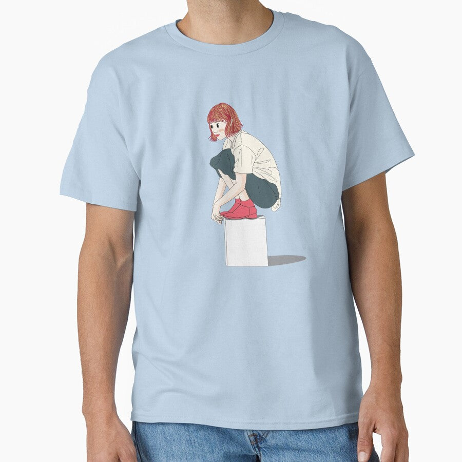 White Shirt Squatting On White Cube by VesperaVoid