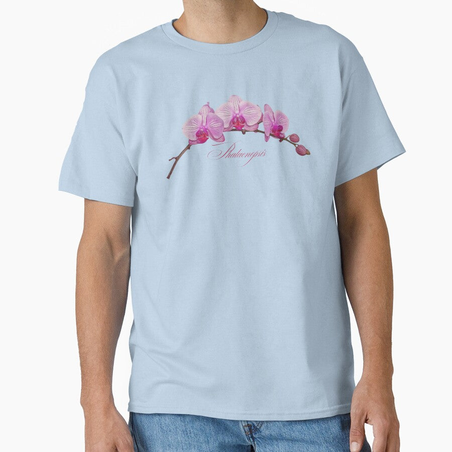 Phalaenopsis | Pink Orchid Botanical Illustration with Script (No Background) by ChristinePartlow