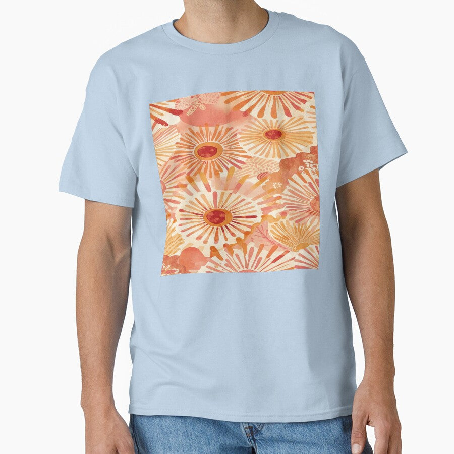 Sun Pattern iPhone Case with Warm Pastel Ray by mari0n980