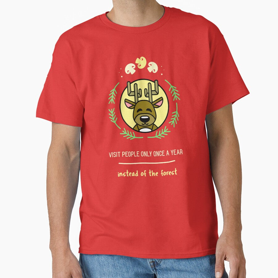 Funny christmas tee, funny mushroom tee, mushroom hunters, deer tee, for mushroom hunters by MushroomHunters