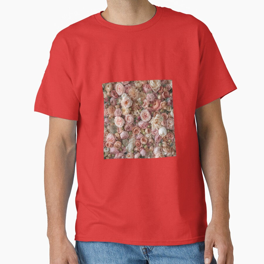 Romantic Blush & Peach Floral Pattern | Vintage Boho Roses by ZEYCAT