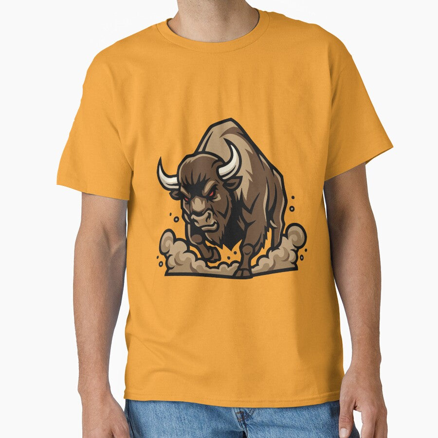 Wild Bison Charge Mascot Buffalo Spirit by PixelStudioBe